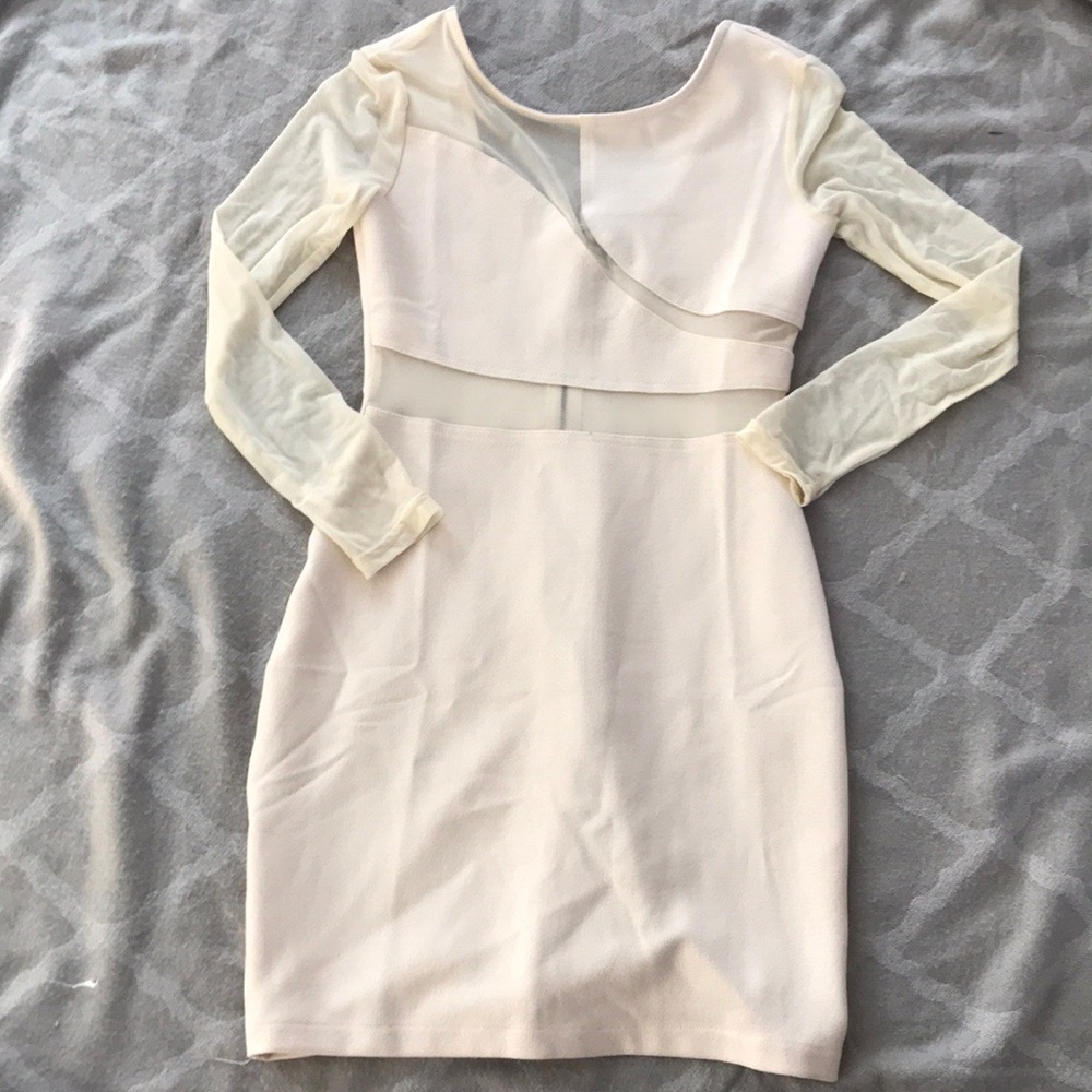 Suade and mesh bachelorette dress